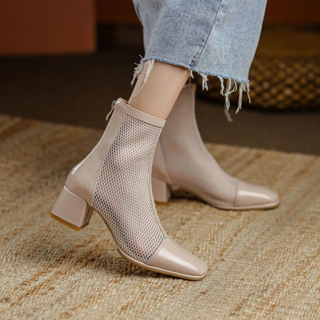 giày 7cmdép đế caodép cao từGiàyGiàyDép Nữ giày sandal 7cmgiày caoGuốc/Dép nữdép thời trang giày nữ caodép gót✴☈Sandals Women s 2021 new summer net boots breathable mesh hollow high-heel sexy sandal