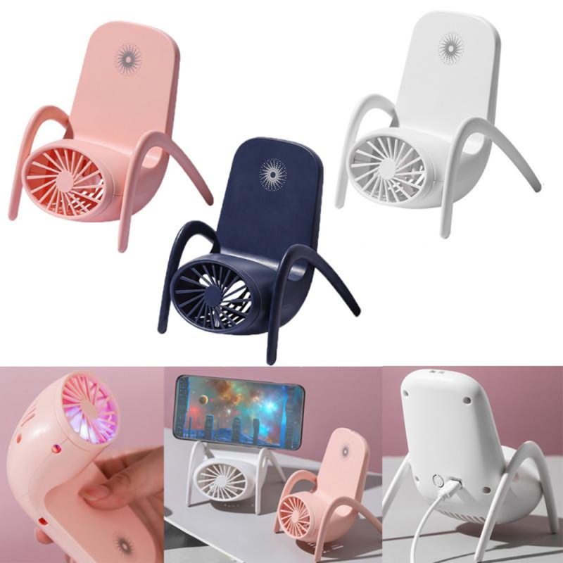 Quạt Cầm Tay Mini Có Đế Sạc USB Tiện Lợi Dành Cho Mùa Hè