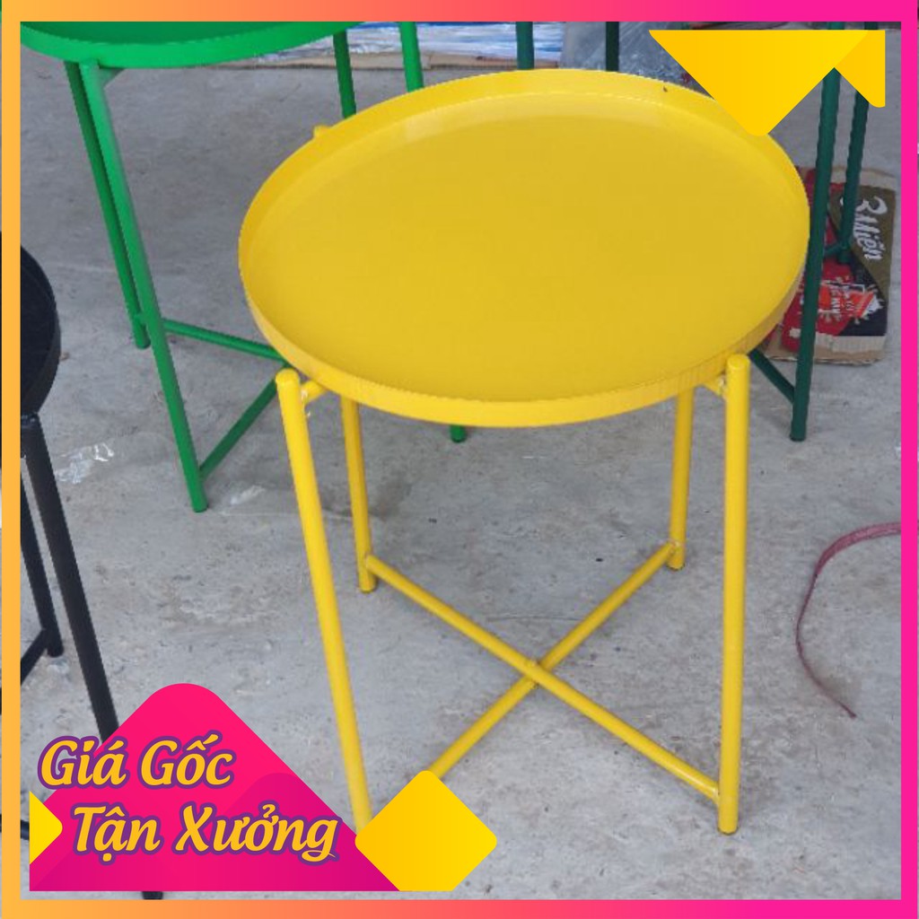 Bàn trà chanh tra đá chân gấp gọn