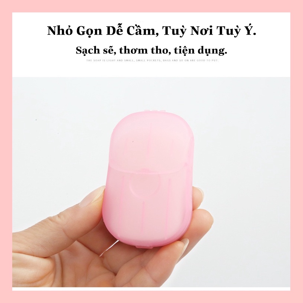 Hộp 20 Xà Phòng Giấy Mini Du Lịch Dùng 1 Lần/ Xà Bông Rửa Tay Dạng Miếng Tiện Lợi AnPhong Store.
