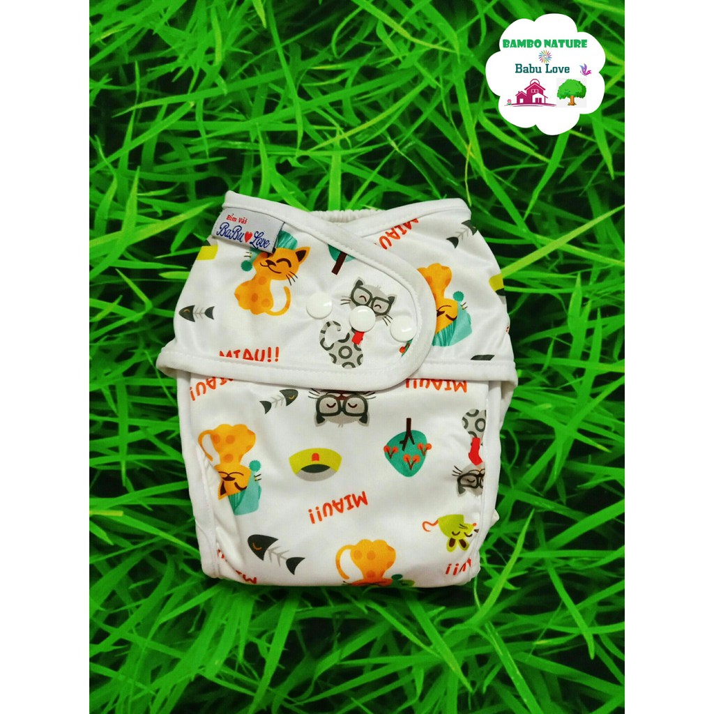 [COMBO] 2 BỘ BỈM VẢI TẢ VẢI CHỐNG HĂM BAMBO NATURE BABU LOVE SIZE M, L