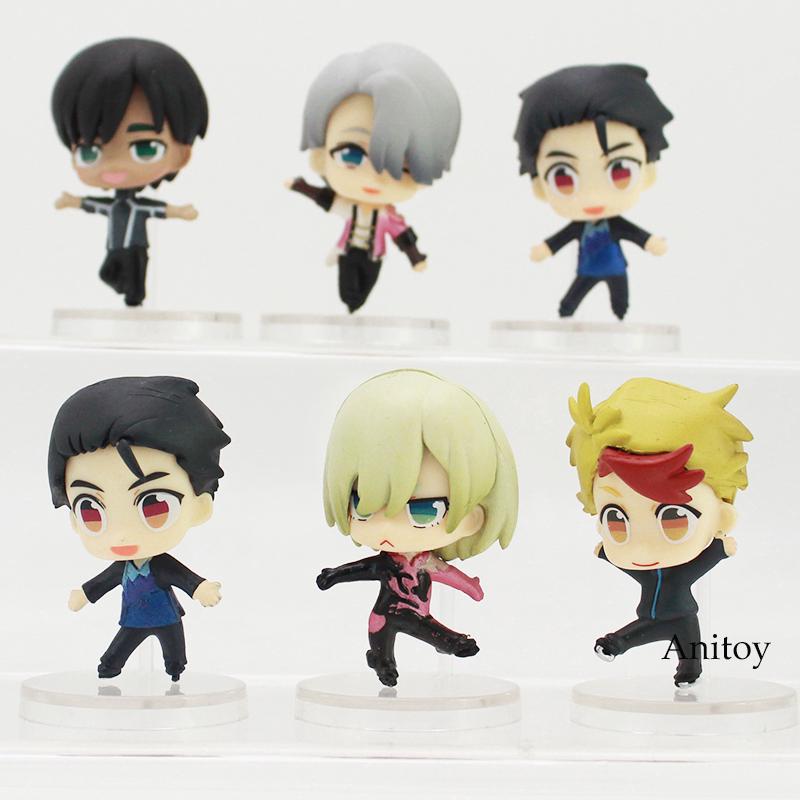 Set 6 mô hình đồ chơi nhân vật trong phim hoạt hình " yuri ! ! ! On Ice "