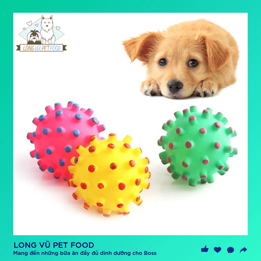 Quả Bóng Cao Su Đồ Chơi Cho Thú Cưng, đồ chơi cho chó, đồ chơi cho mèo, đồ thú cưng - Long Vũ Pet Food