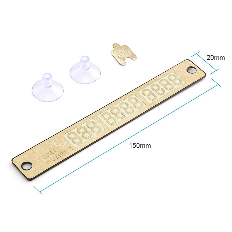 Biển báo đậu xe tạm thời dạ quang 15x2cm