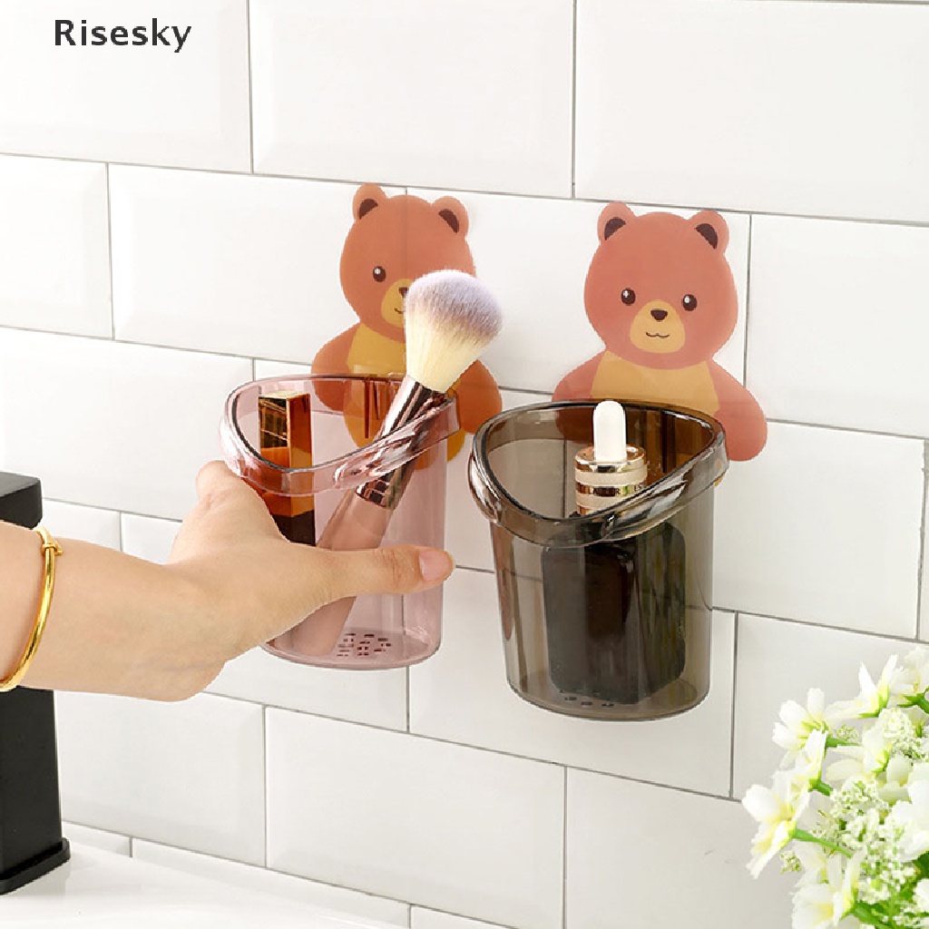 Giá đỡ cốc/ bàn chải đánh răng gắn tường hình gấu teddy mới