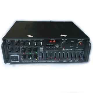 Ampli 220v/12v bluetooth sunbuck 326bt lắp được cho xe ô tô