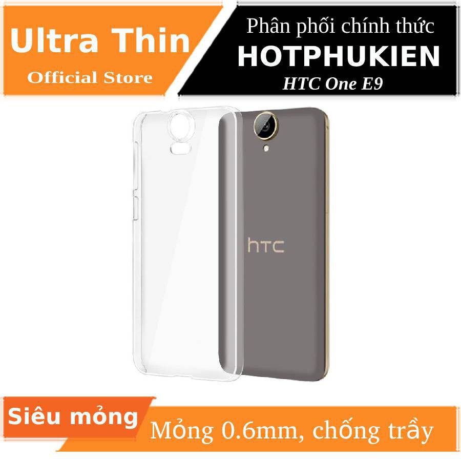 Ốp lưng silicon dẻo trong suốt cho HTC One E9 mỏng 0.6mm chính hãng Ultra Thin