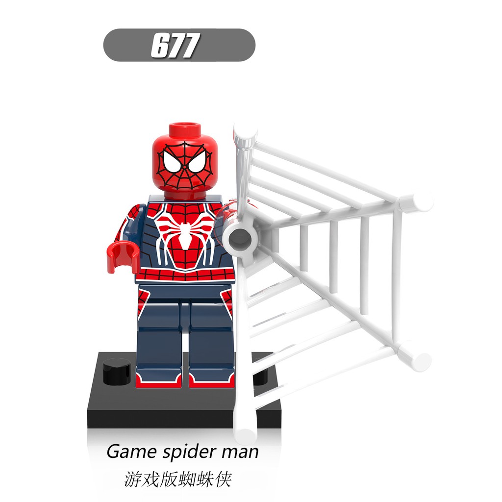 Đồ chơi búp bê cho trẻ emXH0168 Khối xây dựng Xinhong Spider-Man Homecoming Season Iron Man Condor Robbers Tên cướp nhân vật nhỏ được lắp ráp Túi có thể trộn theo lô