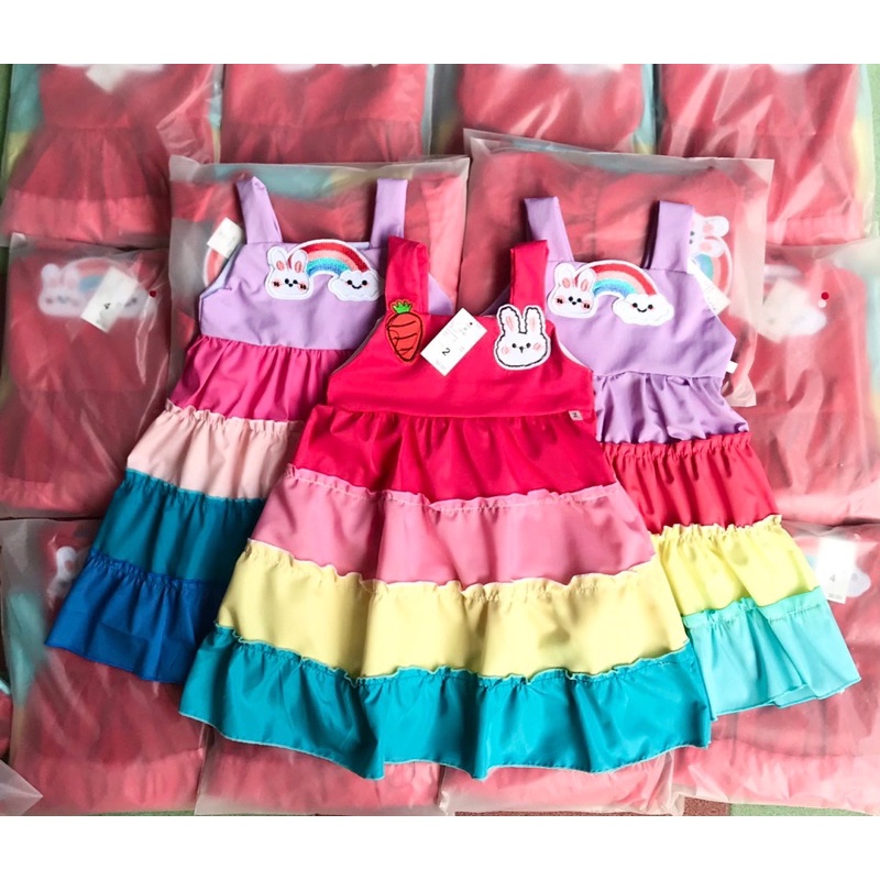 Set Váy 7 sắc cầu vồng cho bé mẫu hot nhất ( kèm ảnh thật )
