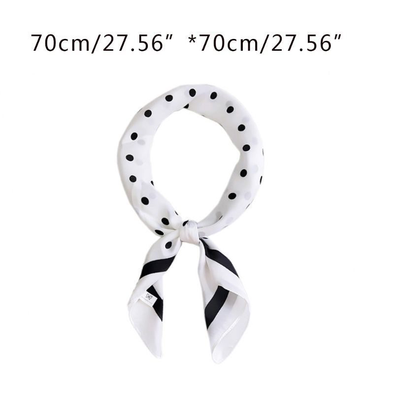 Khăn Choàng Cổ Hình Vuông 70x70cm Bằng Lụa Giả Màu Kẹo Ngọt Phong Cách Hàn Quốc Dành Cho Bạn Nữ