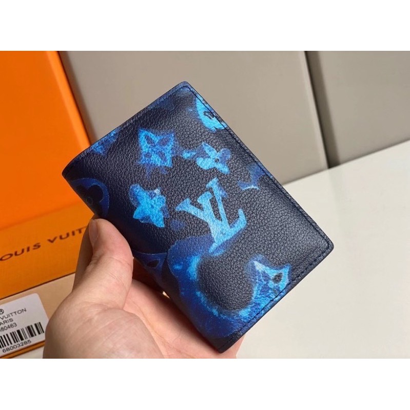 Ví gập cho nam Louis Vuitton LV da thật cao cấp bản 1-1 vip logo nhoè màu siêu hot