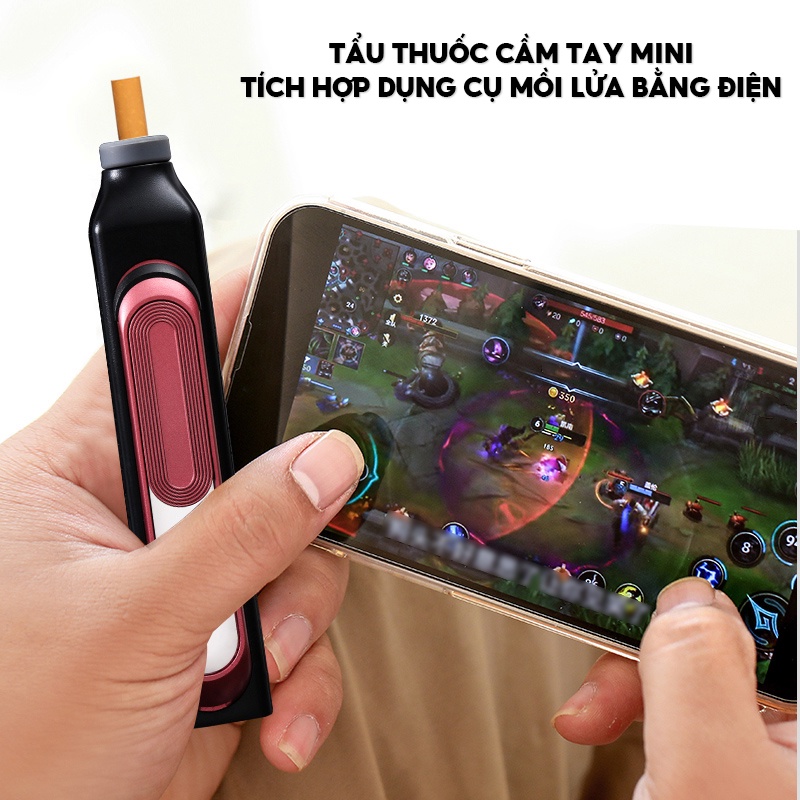 Cây Đựng Kiêm Gạt Tàn Mini Và Đầu Mồi Lửa Sạc Pin Usb YH-009