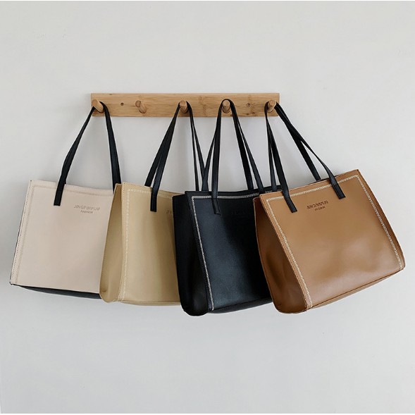 Túi xách nữ đeo vai Hàn Quốc phong cách vintage size lớn BAGROOM da PU mềm cao cấp | BigBuy360 - bigbuy360.vn