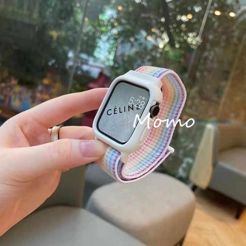 Dây Đeo Nylon Cho Đồng Hồ Thông Minh Smart watch series 7 4 3 5 SE 6 485mm 41mm 44mm 40mm 42mm 38mm