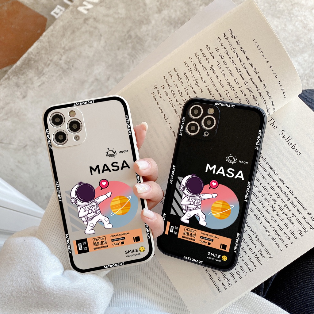 Ốp Điện Thoại TPU Vuông In Hình Nasa Cho Samsung J7 Pro J7 Prime J2P J6 Plus J4 Plus A71 A12 A50 A52s A11 A03S A50s