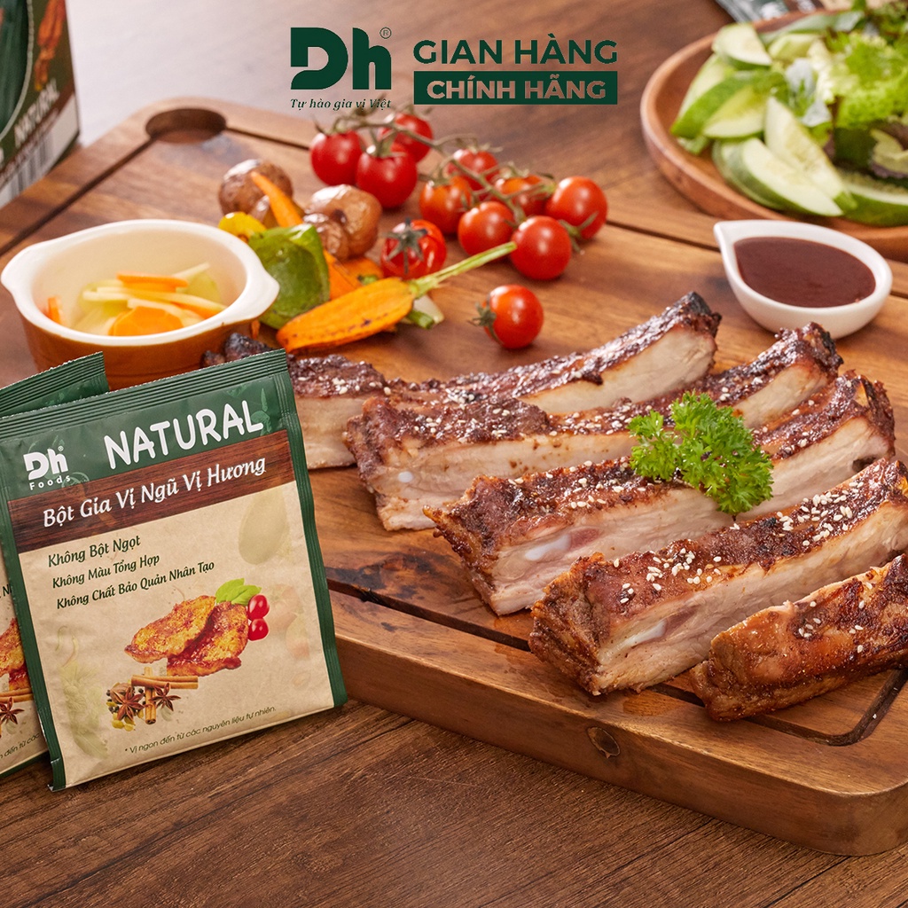 Bột gia vị ngũ vị hương Natural DH Foods ướp thịt nêm sẵn thành phần tự nhiên gói 10gr - DHGVT78