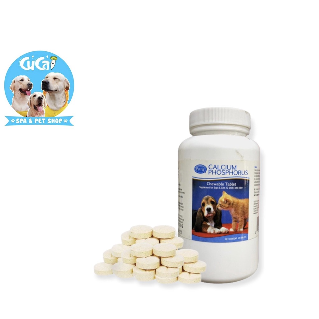 Viên canxi cho chó mèo Calcium Phosphorus giúp bổ xương khớp, viên uống bổ sung canxi chó mèo - Củ Cải Pet Shop