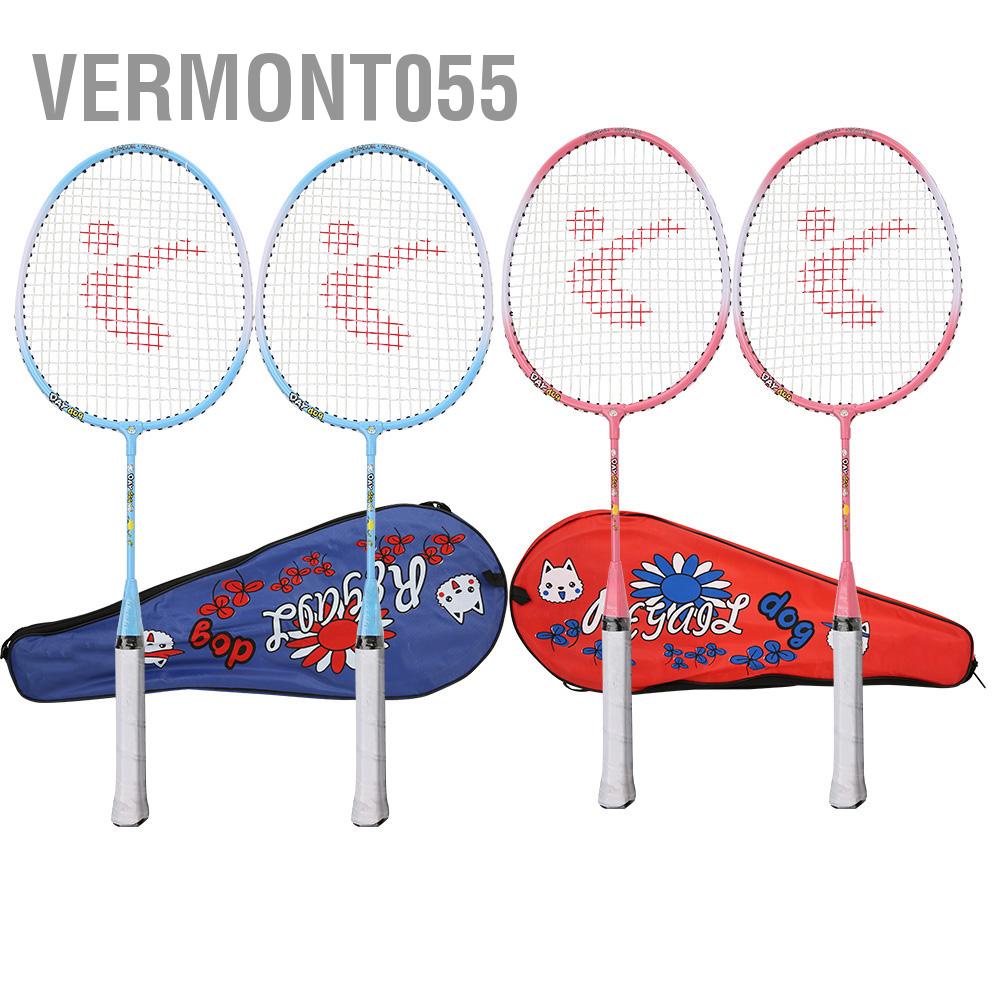 Vermont055 A Pair Aluminium Alloy Cartoon Children Badminton Racket Outdoor Sports Leisure Toy