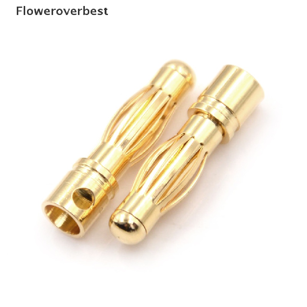 10 Cặp jack cắm bắp chuối mạ vàng 4.0mm 4mm dành cho xe điều khiển từ xa