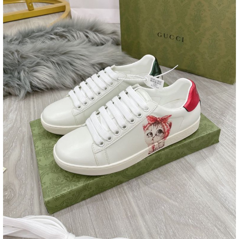 M(ẢNH THẬT) Giày Thể Thao Mèo Hồng Basic Gót 2 Màu Da Mềm Êm Fullbox Bill Túi Cao Cấp