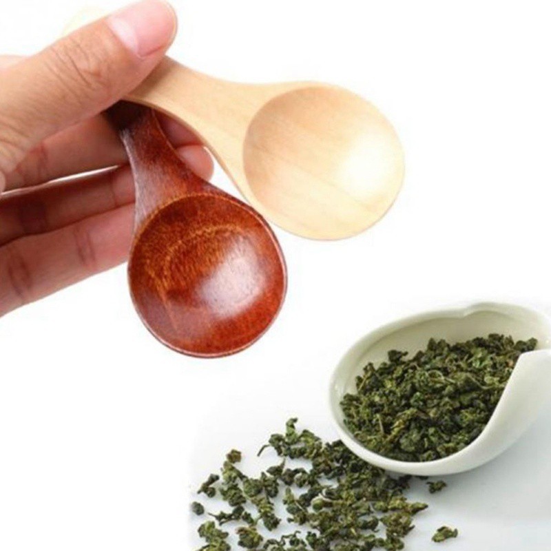Muỗng gỗ mini múc mật ong/cà phê/muối/đường dễ thương dành cho trẻ em