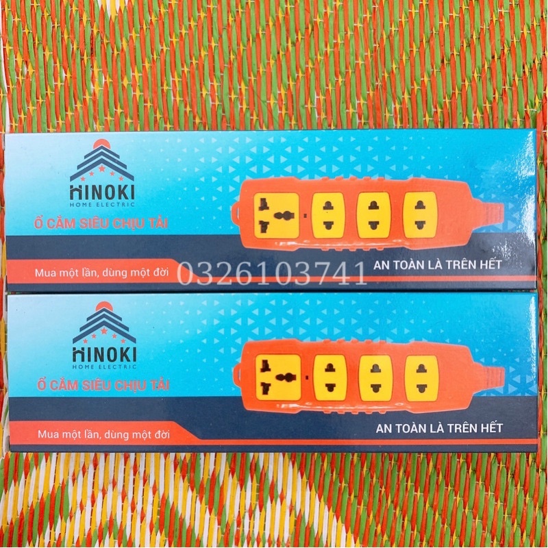 Ổ cắm điện siêu chịu tải 6000w - Ổ cắm điện 4 lỗ không dây