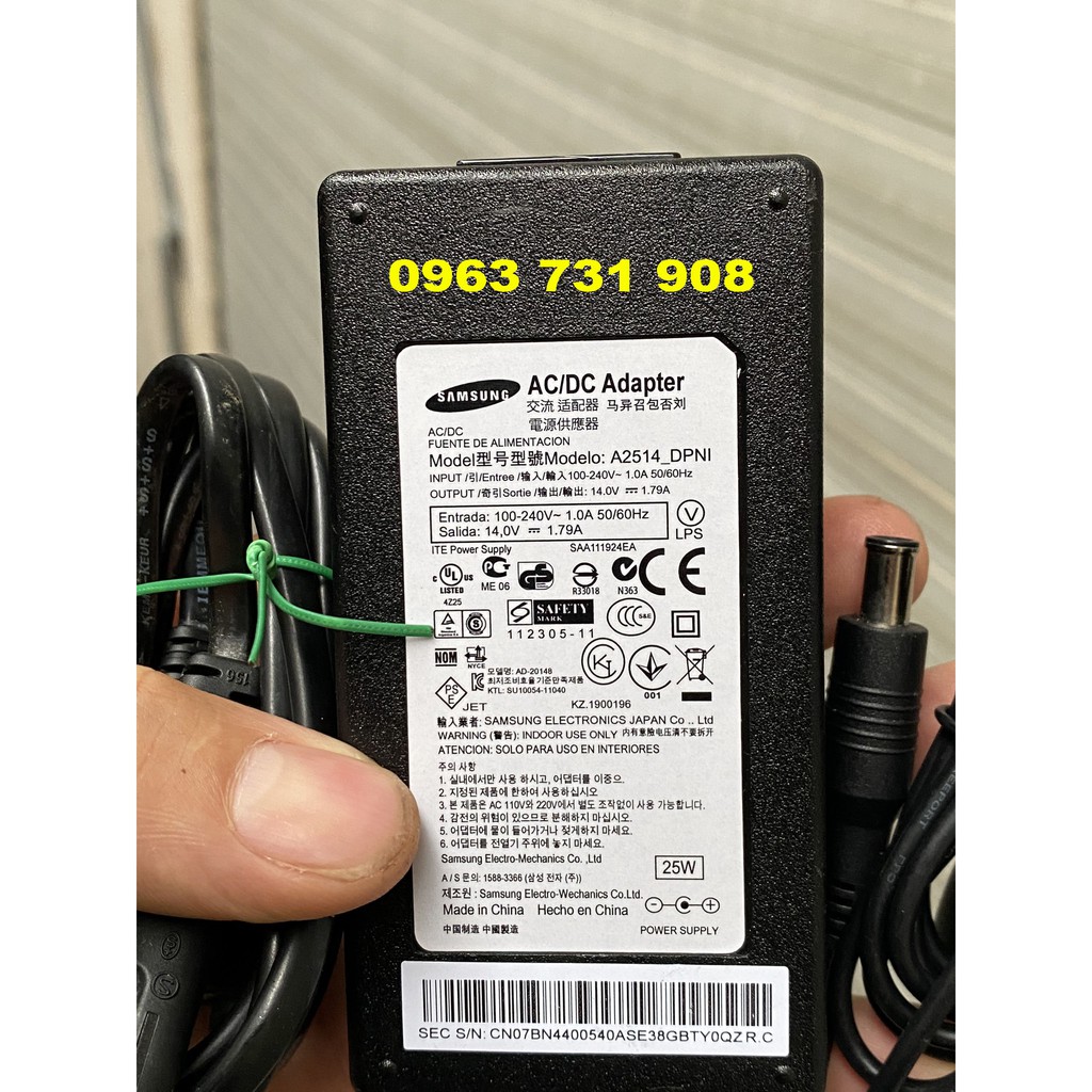 Dây nguồn màn hình samsung 14v-1.79A 25w A2514_DPN