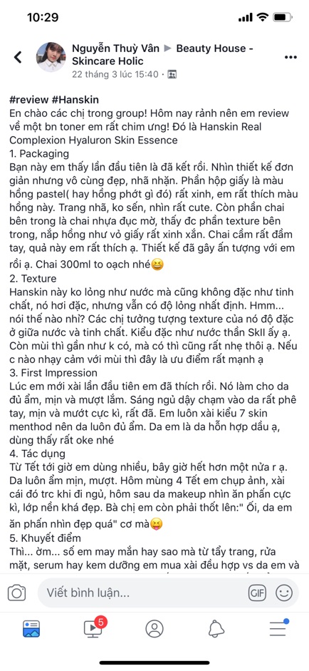 Tinh chất dưỡng ẩm chống lão hoá Hanskin Real Complexion Hyaluron Skin Essence | BigBuy360 - bigbuy360.vn