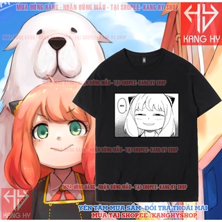 Áo Phông Đen Anime SPY X FAMILY Anya Face Vải Mát F228