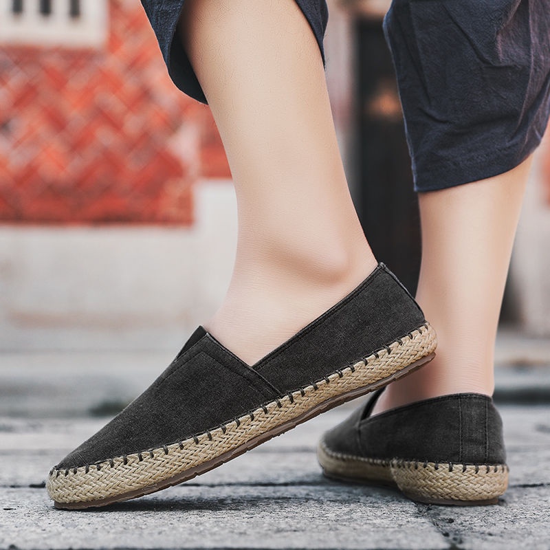 Giày Lười Vải Canvas Kiểu Trung Hoa Thời Trang Xuân Hè Cho Nam