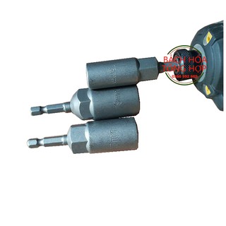 Chụp Bulong sâu lòng 13- 17 -19mm chuôi lục giác cho Khoan bắn vít dài 80mm