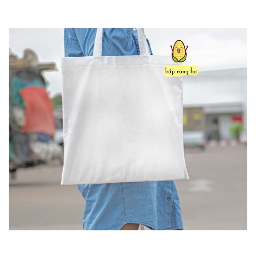 [ TÚI TOTE + TÚI CON ] CANVAS TRƠN CÓ KHÓA + TÚI NHỎ BÊN TRONG - TÚI VẢI ULZZANG MÀU TRẮNG ĐEN