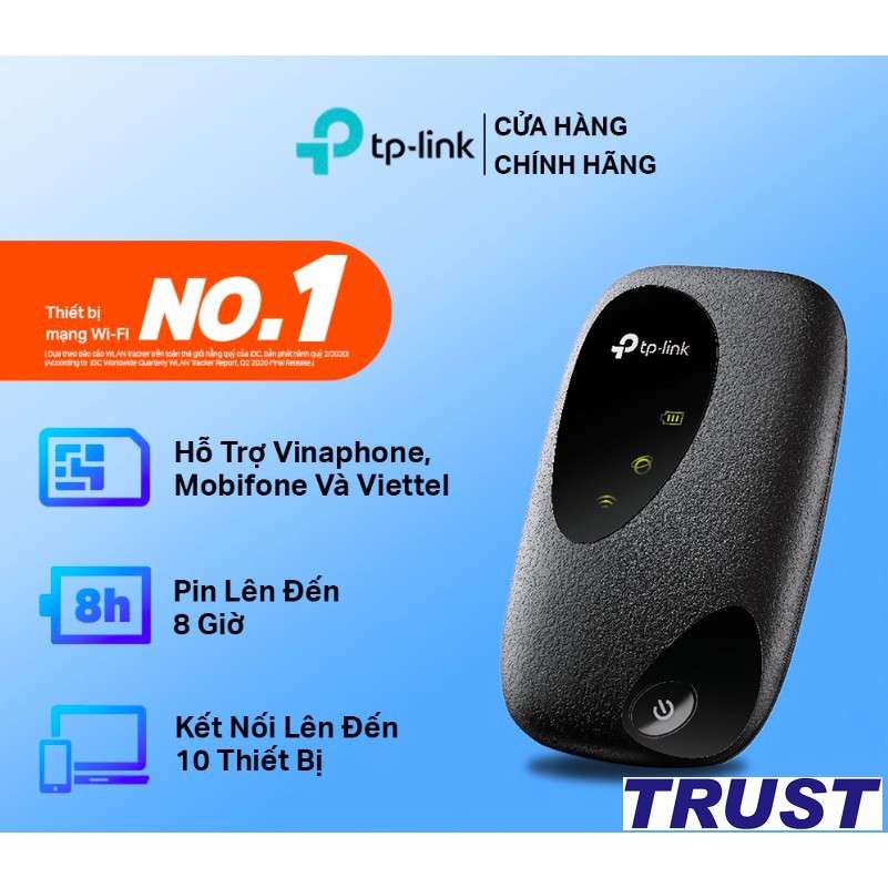 TP-Link 3G 4G LTE Bộ phát wifi di động Cho kết nối Wifi mọi nơi - M7000/M7200 - Hàng Chính Hãng