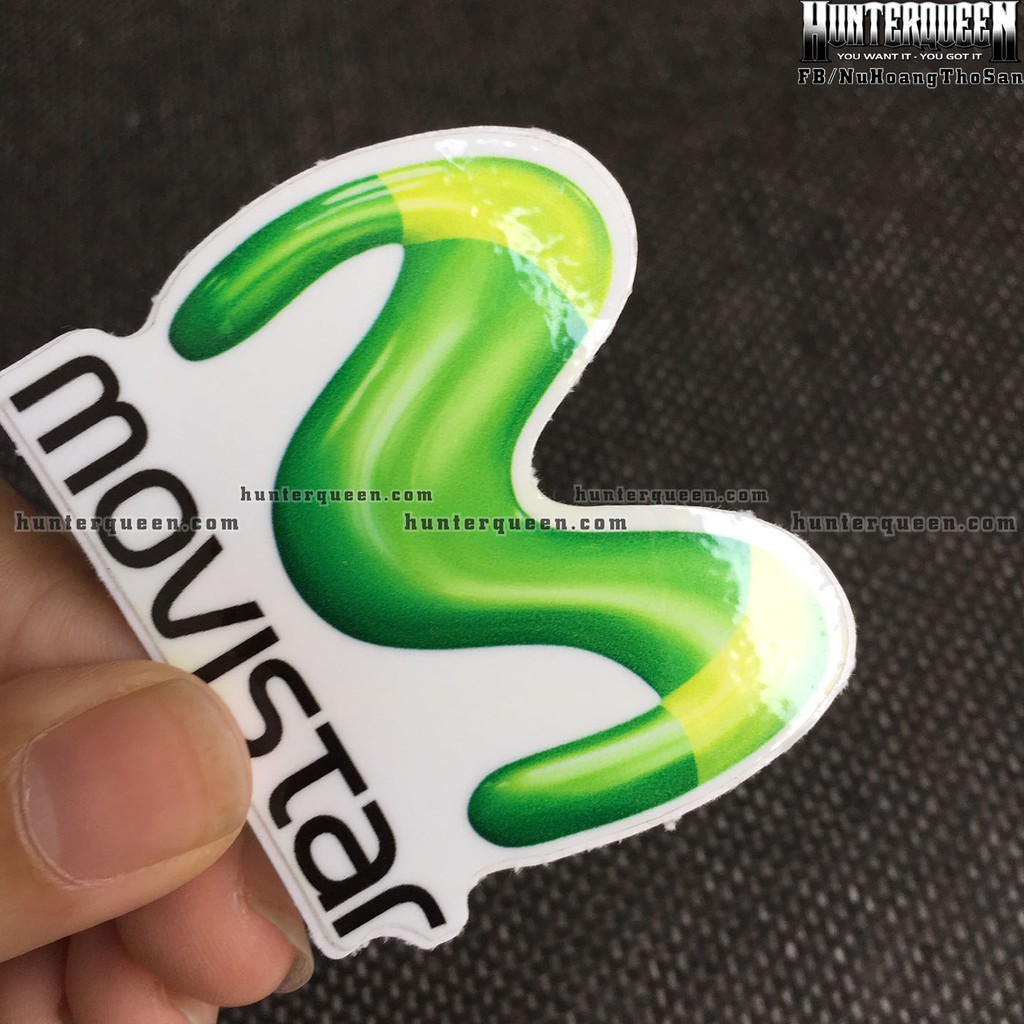 Movistar 3B[5.7x5cm] decal cao cấp chống nước, sắc nét, bền màu, dính chặt. Hình dán logo trang trí mọi nơi