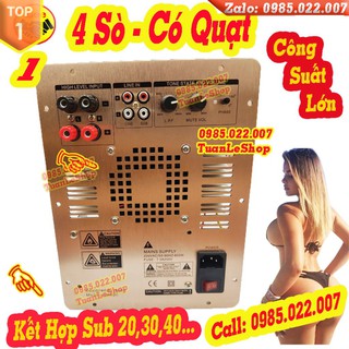 Mạch sub 4 sò có quạt tản nhiệt – mạch sub công suất lớn – mạch súp