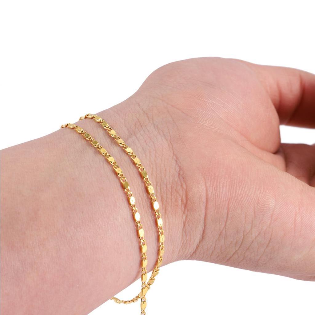 Set 10 cuộn dây xích chất liệu đồng làm trang sức thời trang cho nữ