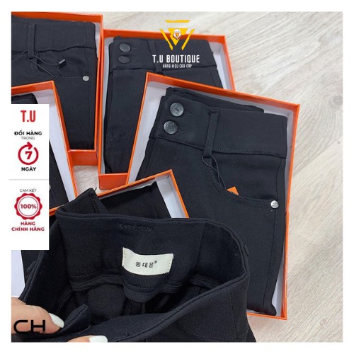Quần legging dài nữ cạp cao gen bụng có khóa vải Umi Hàn dày dặn co dãn 4 chiều - HM | BigBuy360 - bigbuy360.vn