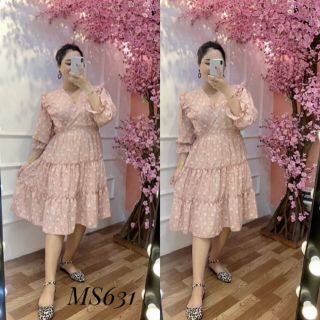 Đầm maxi ngăn