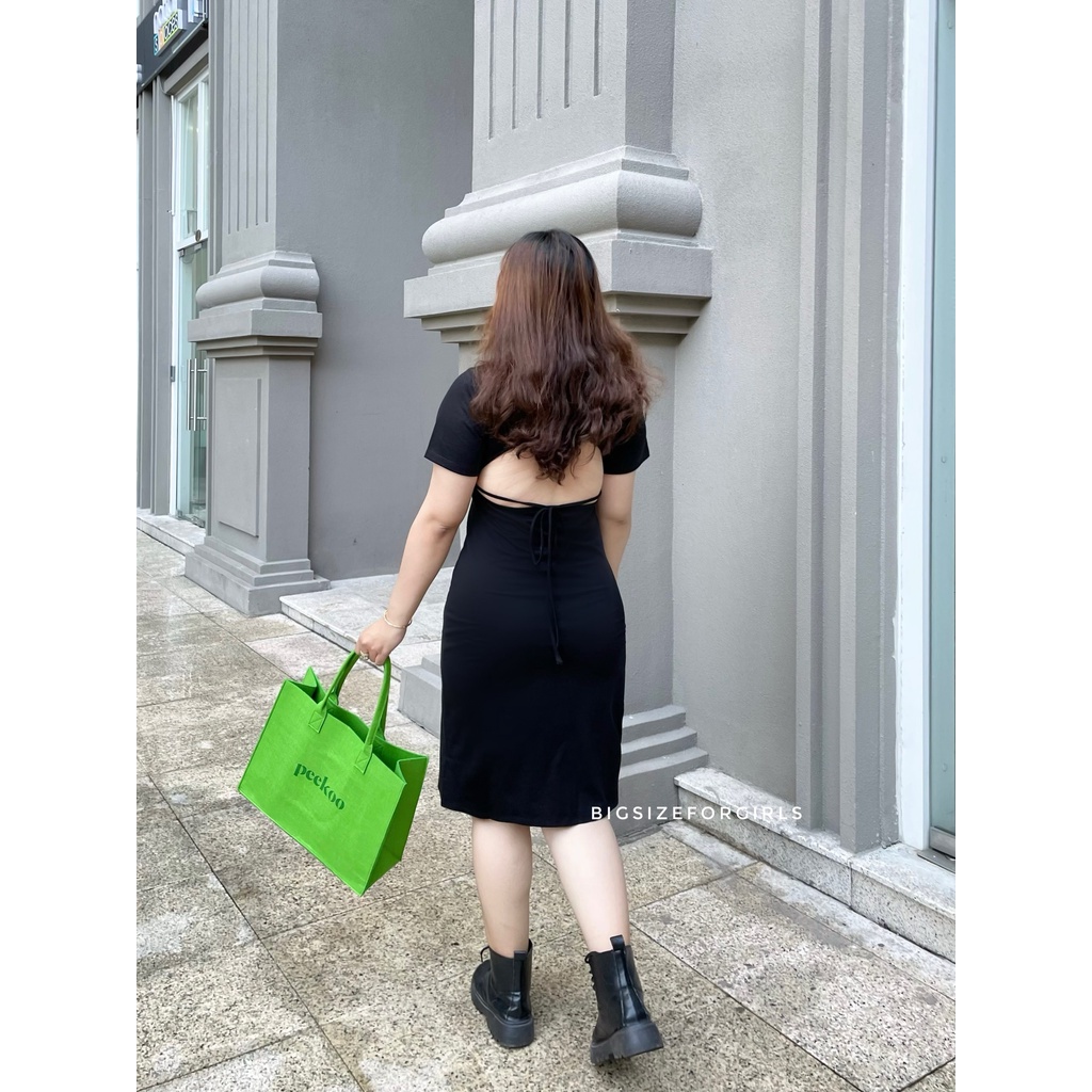 ĐẦM BODY HỞ LƯNG BIGSIZE - D885