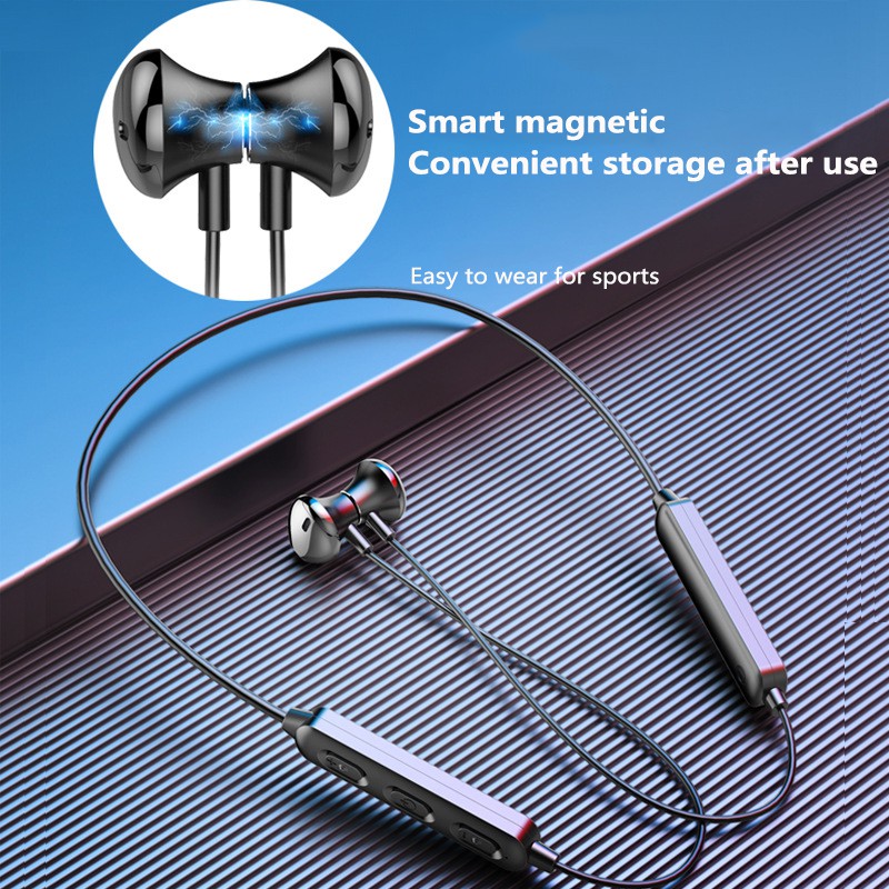 Tai Nghe Bluetooth 5.0 Bt95 Chống Thấm Nước Có Dây Đeo Cổ Tích Hợp Nam Châm Tiện Dụng | BigBuy360 - bigbuy360.vn