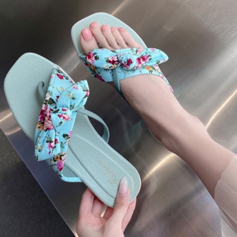 Dép Nữ Nhiều Màu Sắc Phong Cách Hàn Quốc, Quai Dép Viền Hoa Bằng Vải Xinh Xắn Dành Cho Các Bạn Nữ