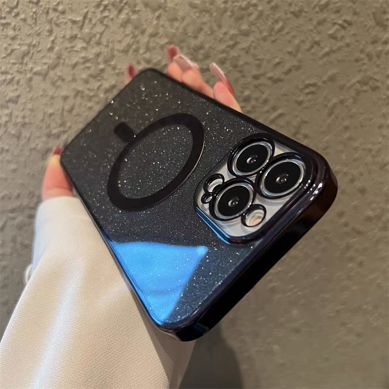Ốp Điện Thoại Tích Hợp Đế Sạc Từ Tính Không Dây Chống Rơi Chất Lượng Cao Cho IPhone 13/12/11/X/8 Series Premium