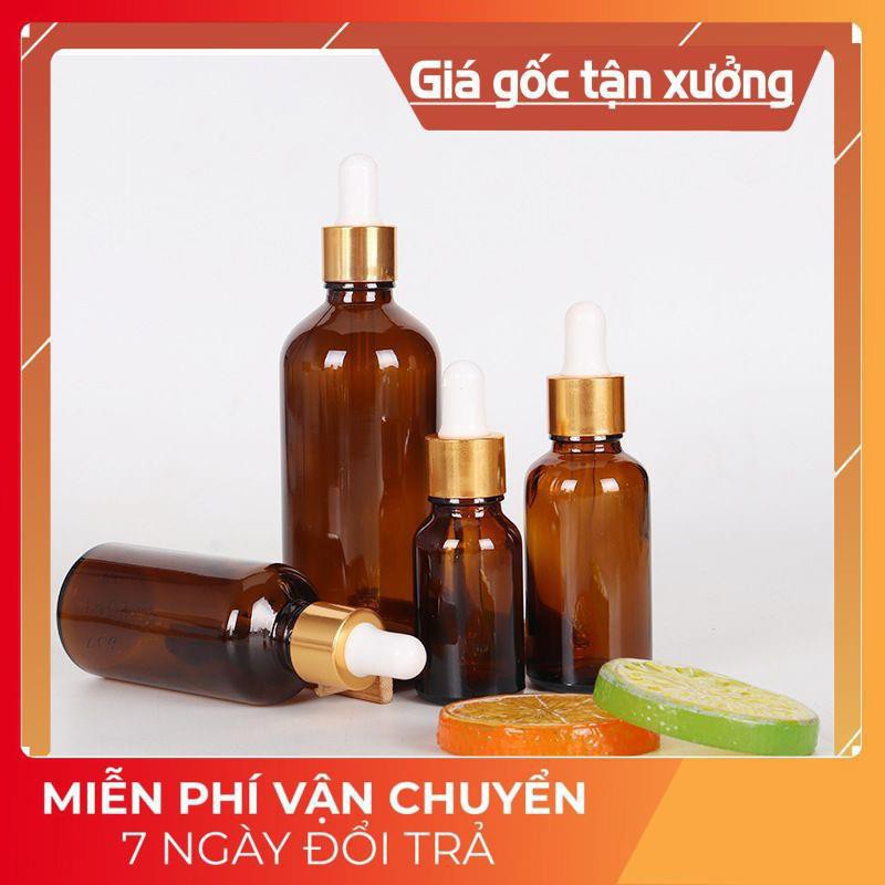 Lọ Chiết Serum ❤ GIÁ TẬN GỐC ❤ [15ml/20ml/30ml] Lọ đựng tinh dầu bóp giọt Khoen Vàng chiết mỹ phẩm , phụ kiện du lịch