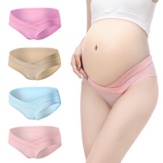 [Siêu rẻ] Quần chíp bầu cạp trễ họa tiết - Quần cho mẹ bầu