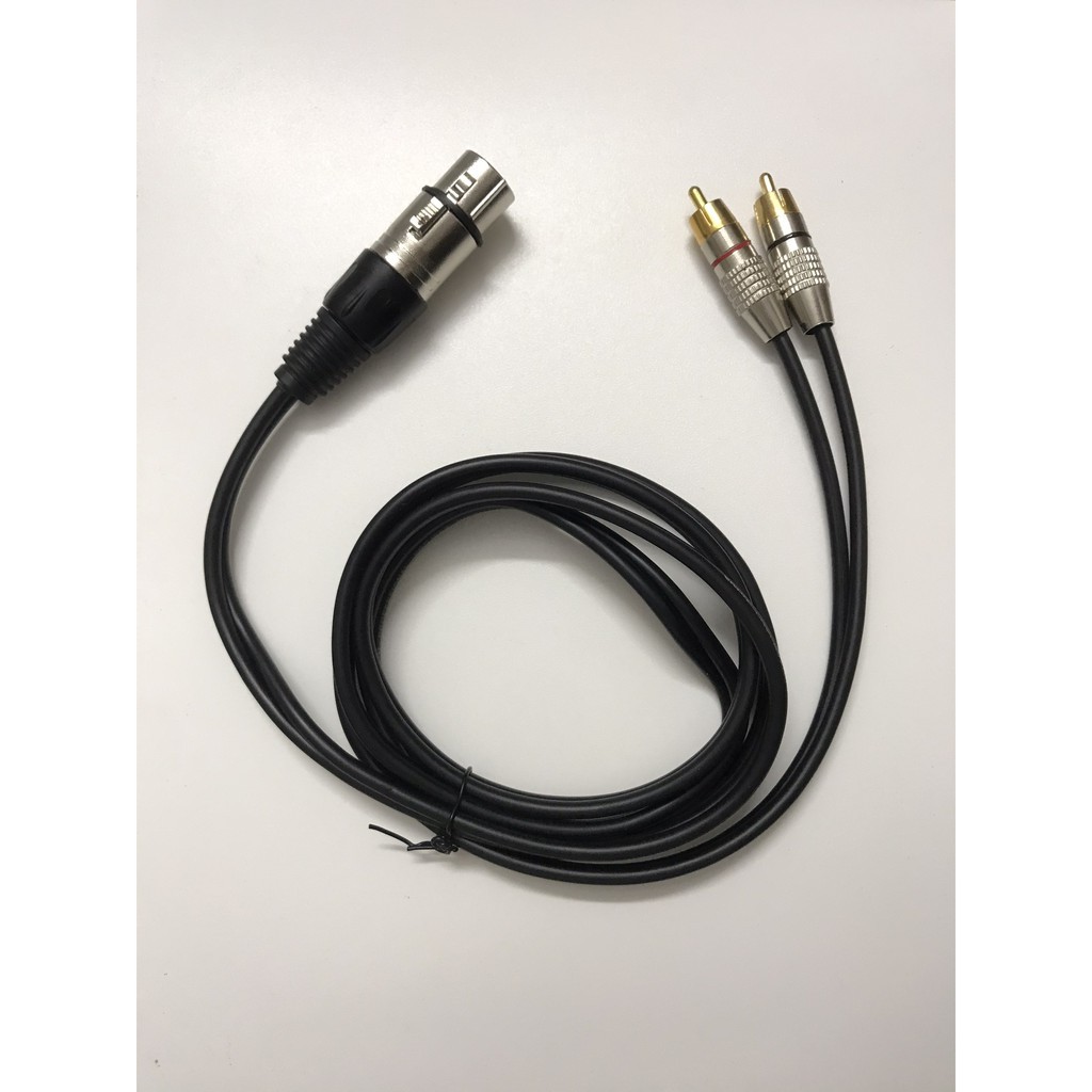 Dây Canon cái ra 2 AV hoa sen hàng tốt dài 3 m