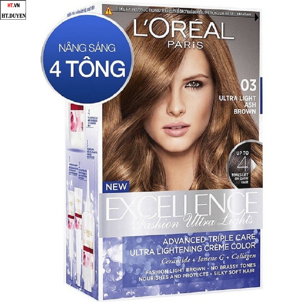 Kem Nhuộm Màu 03 Nâu Khói Thời Trang Dưỡng Tóc Màu Thời Trang L'oreal Excellence Fashion 172ml Chính Hãng.