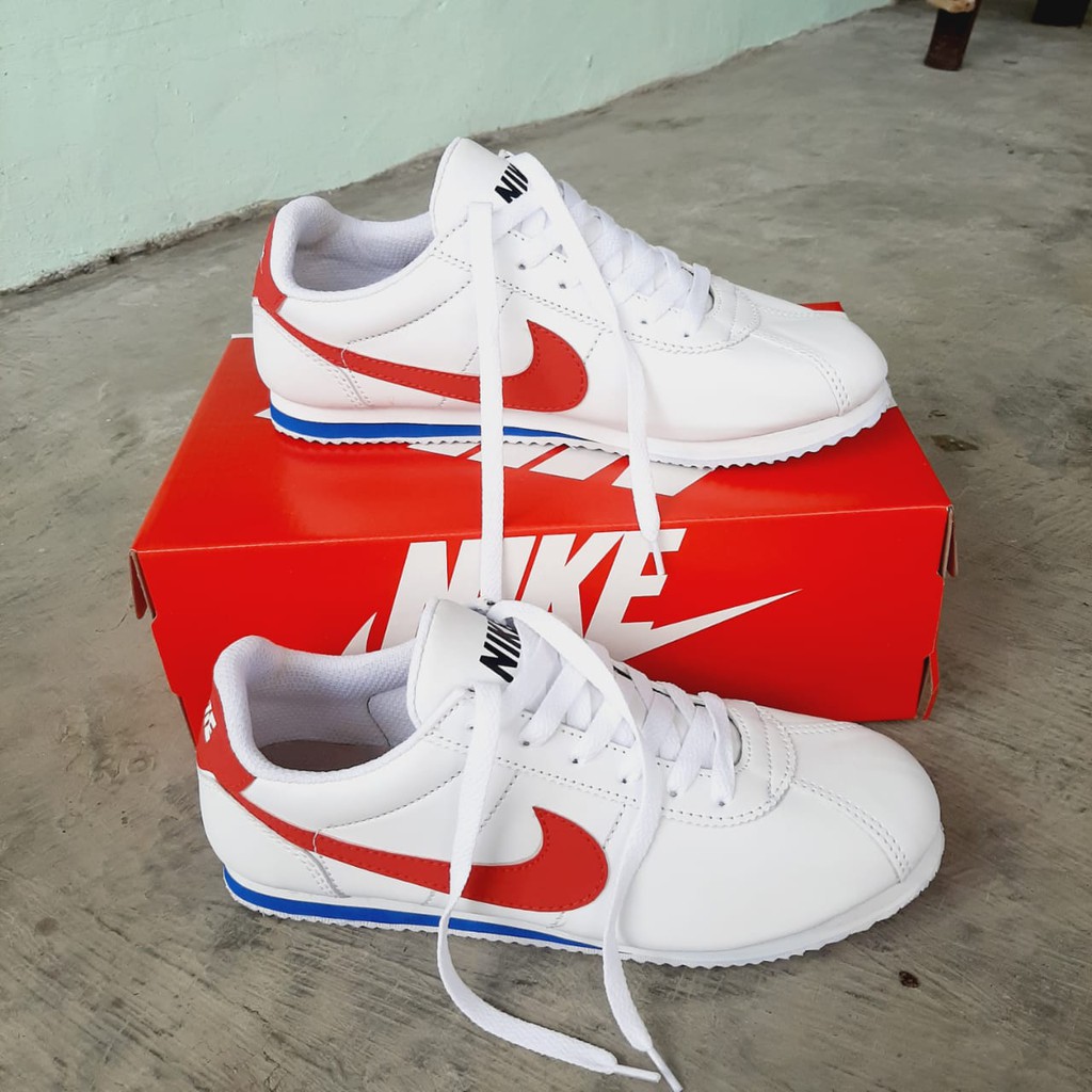 Giày thể thao Nike Classic Cortez chất liệu Nylon màu xám trắng size 36-39 cho nữ