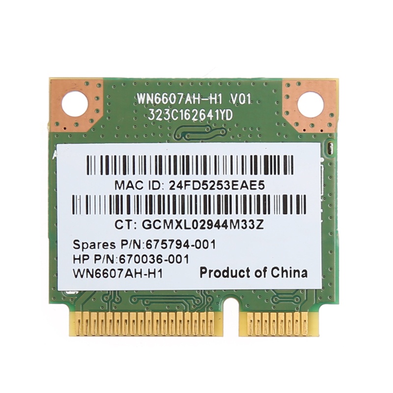Thẻ wifi không dây PCI-E cho Atheros AR5B125 SPS 675794-001 HP PN 670036-001