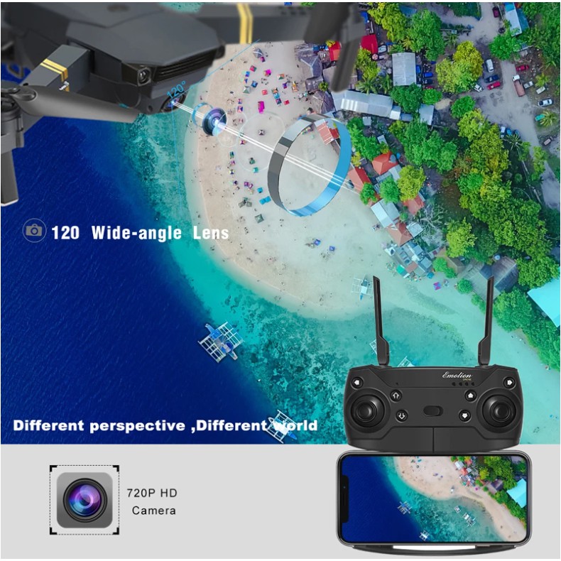 Flycam E58 Thế Hệ 2020, Camera WIFI FPV 4K HD, Tích Hợp Giữ Độ Cao, Chế Độ Không Đầu RC RTF Drone