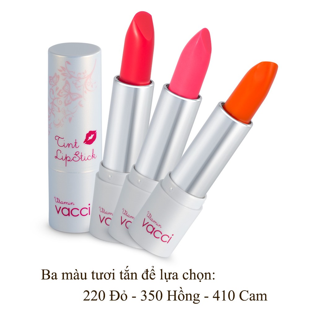 [Hàng Công ty_ Vacci] Son Vitamin cao cấp dưỡng môi lâu phai Tint Lipstick